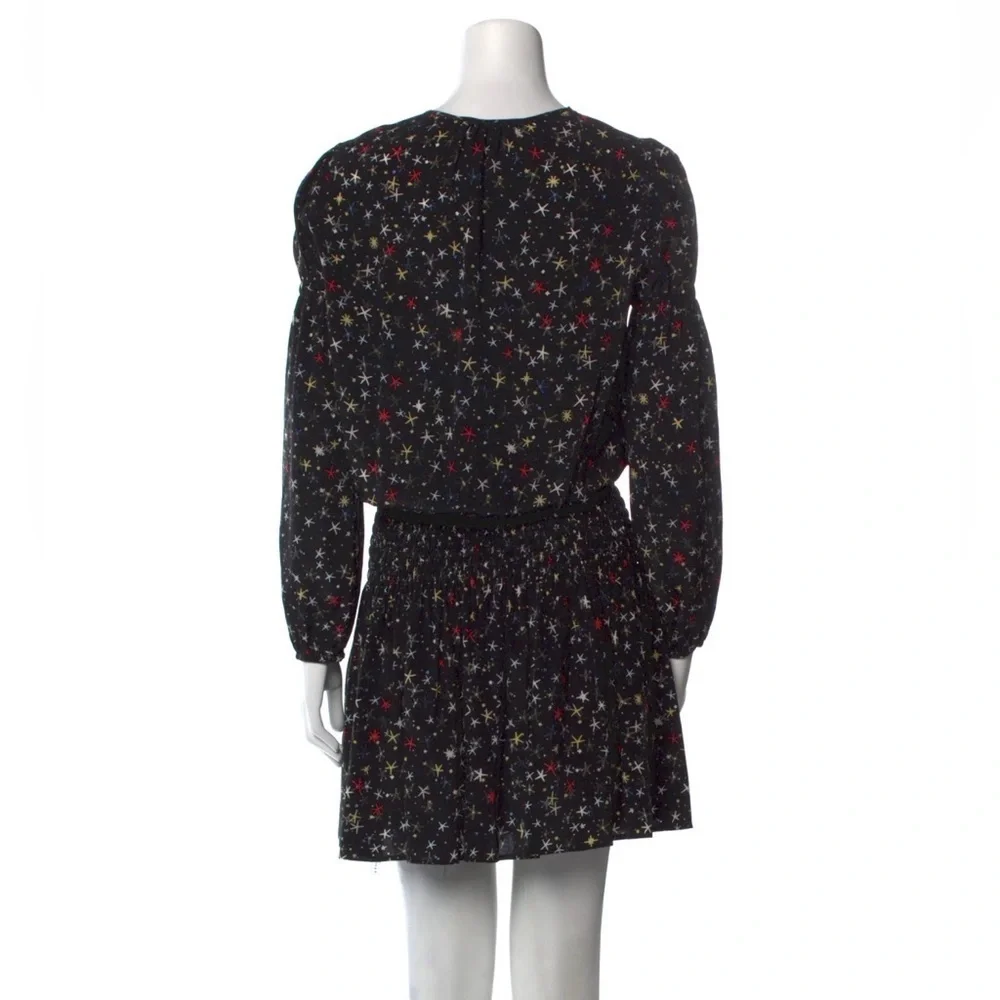 Anine Bing 100% Silk Dress Black with Stars Size Small - Picture 2 of 7